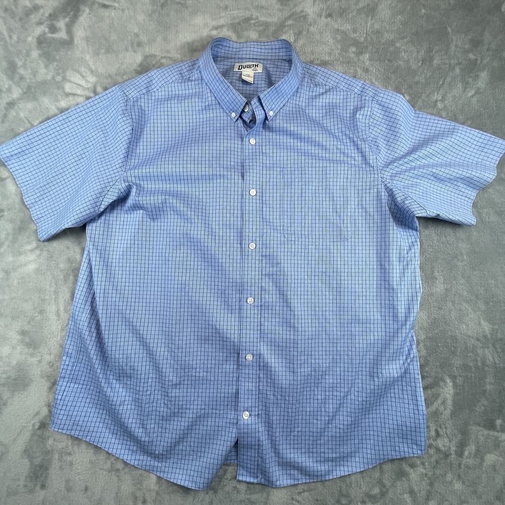 Duluth Trading Relaxed Fit Short Sleeve Button Up Shirt Men's 2XL